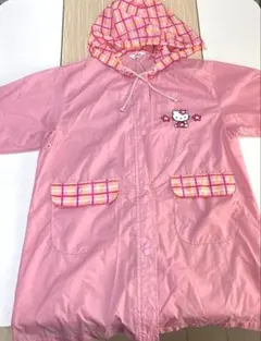 Hello Kitty ピンク フード付きレインコート 110cm