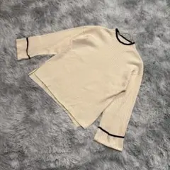 【GLOBAL WORK】 （M） 長袖 リブニット クルーネック カジュアル