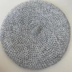 ベレー帽　キッズ　ベビー　ホワイトグレー