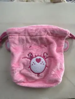 ケアベア ふわふわフェイス 巾着
