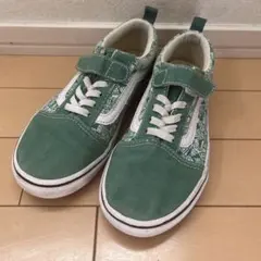 Vans 緑色 スニーカー ベルクロストラップ