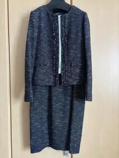 UNITED ARROWS ネイビー系ツイードスーツ