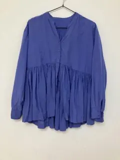 グリーンレーベルリラクシング　結論シリーズ　全方位映えブラウス　紫