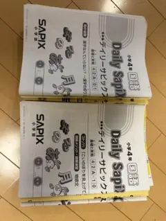 SAPIX 小学4年 国語　デイリーサピックス 42A・42B ・H42のセット