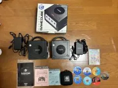 Nintendo ゲームキューブ本体 2台、ソフトセット（ジャンク）ソフトケース