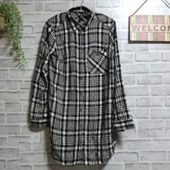 H＆M シャツ チュニック チェック ゆったり 大人可愛い 着回し抜群 レーヨン