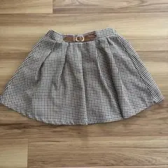 ブラウンチェック柄スカート