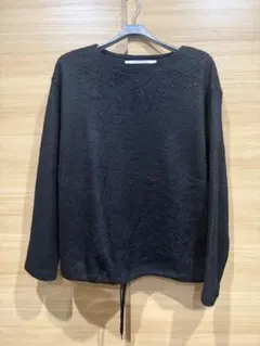 TRISECT2 絨毛針織衫 抽繩下擺 黑色 S