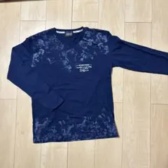 NICOL CLUB FOR MEN Vネック長袖Tシャツ L ネイビー 総柄