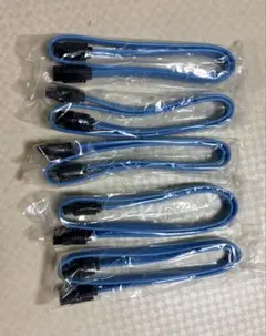 SATAケーブル 5本セット ブルーラッチ付き