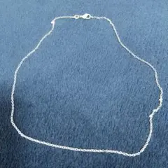 【新品】SV925 約45cm 細身シルバー925サークルチェーンネックレス.