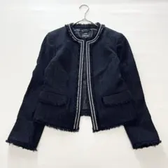 美品　23区　ノーカラーツイードジャケット　フォーマル　セレモニー　小さいサイズ