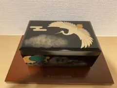 MB602】時代蒔絵小箱 煙草入 高砂日の出鶴亀 金蒔絵 螺鈿 天然木 漆塗