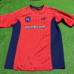 Puma VネックTシャツ 160サイズ レッド/ネイビー　サッカー