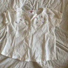 Miki House 小花刺繍ブラウス