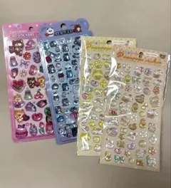 3Dステッカー ぷゆぷよシール アニマル 動物 4枚セット ボンドロ