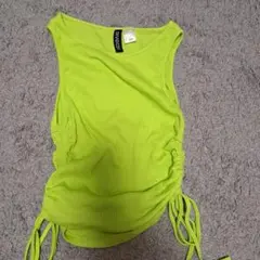 H&M ライムグリーン タンクトップ S