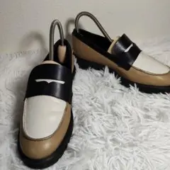 コールハーン ジュネーブ コインローファー ブラウン アイボリー 