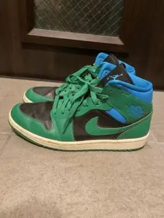エアジョーダン1 MID WMNS ブラック/ラッキーグリーン　27.0