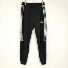 adidas ブラック ジャージ パンツ スリム