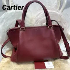 Cartier ハンドバッグ ボルドー - メルカリ