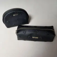 ‪MARY QUANT ポーチ ペンケース 2点セット ブラックのサムネイル