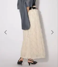 PAGEBOY チュールフリルナロースカート 白のサムネイル