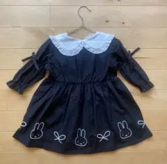 きつねっと様⭐︎専用ミッフィーブラック刺繍ワンピース