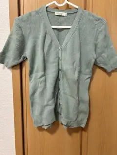 earth music&ecology ミントグリーン 半袖カーディガン S
