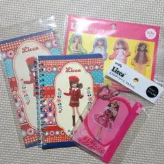 リカちゃん　メモ帳・封筒・付箋・スライダーケース　4点セット