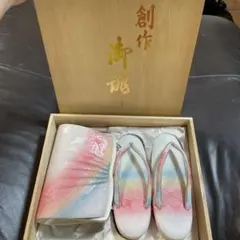 礼装　和装　ハンドバッグ　草履　和装小物セット　和服　木箱付き　シルバー