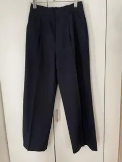 ネイビー ワイドパンツ