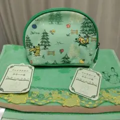 【新品】ポケモン出会いの森（マルチポーチ、フェイスタオル）2点セット