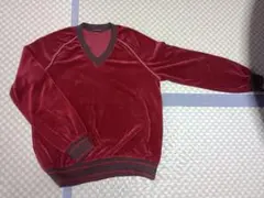 Javini バーガンディ Vネック セーター