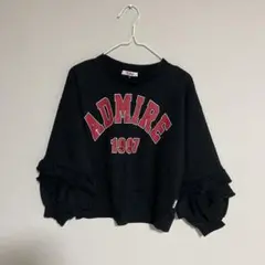 Pink Latte フリル付きトレーナー XS 黒　150