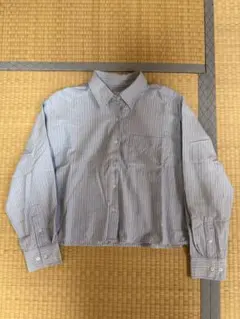ユニクロJW ANDERSON 長袖シャツ 青と白のストライプ