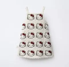 ZARA ハローキティ クロシェ ワンピース 116cm & スカーフセット ZARAザラ ハローキティ サンリオ ニット ワンピース 110 120 - メルカリ