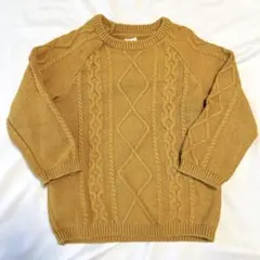 H&M 【80】マスタード ニット　セーター 長袖　秋冬物　ゆったり