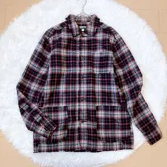 ポールスミスジーンズ⭕️長袖チェックシャツ　フリンジ　ユーズド加工　L コットン