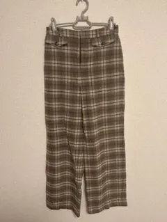 GU チェック柄 カジュアルパンツ　M