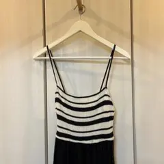 ZARAボーダーニット キャミワンピース ロング丈