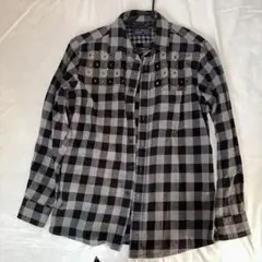 UNIQLO FLANNEL 長袖ネルシャツ Lサイズ ブラック・グレー