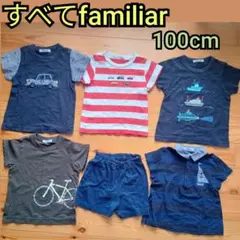 全てファミリア‼️100cm夏物6点セットまとめ売り★おまとめ半袖Tシャツ短パン
