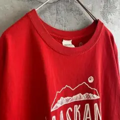ギルダン 古着 アメリカ輸入 プリント Tシャツ 半袖 XLサイズ 赤色