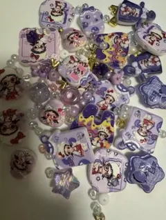 紫色系キャラクター付きビーズセット