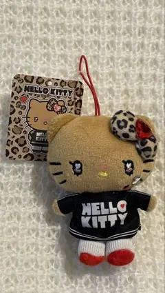 サンリオ ギャルハローキティマスコットぬいぐるみチャーム 茶色 日焼け ヒョウ柄