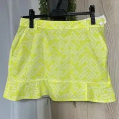 New Balance ゴルフスカート イエロー 総柄 サイズ2