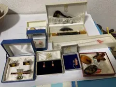 本鼈甲　珊瑚　べっ甲 アクセサリー　ブローチ　まとめ売リ
