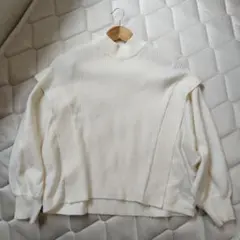 SENSEOFPLACEホワイト タートルネック ニット 長袖最終値下げ