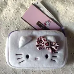 ハローキティ　マルチティッシュケース　ヒョウ柄